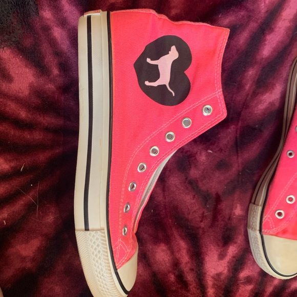 PINK Victoria's Secret | Shoes | Victorias Secret Pink Converse Hightops |  Poshmark